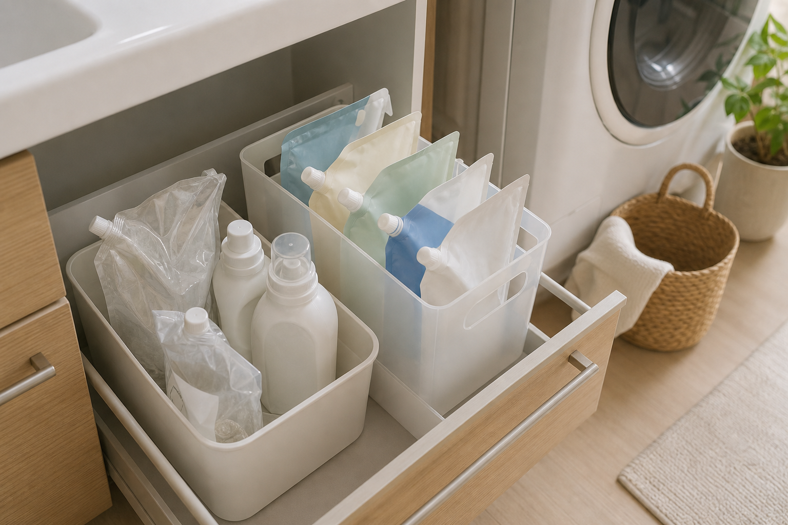 使いかけ洗剤の置き場