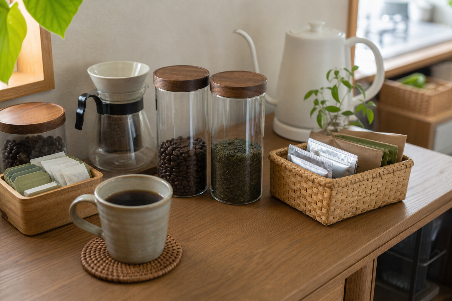 お茶・コーヒーの補充タイミング