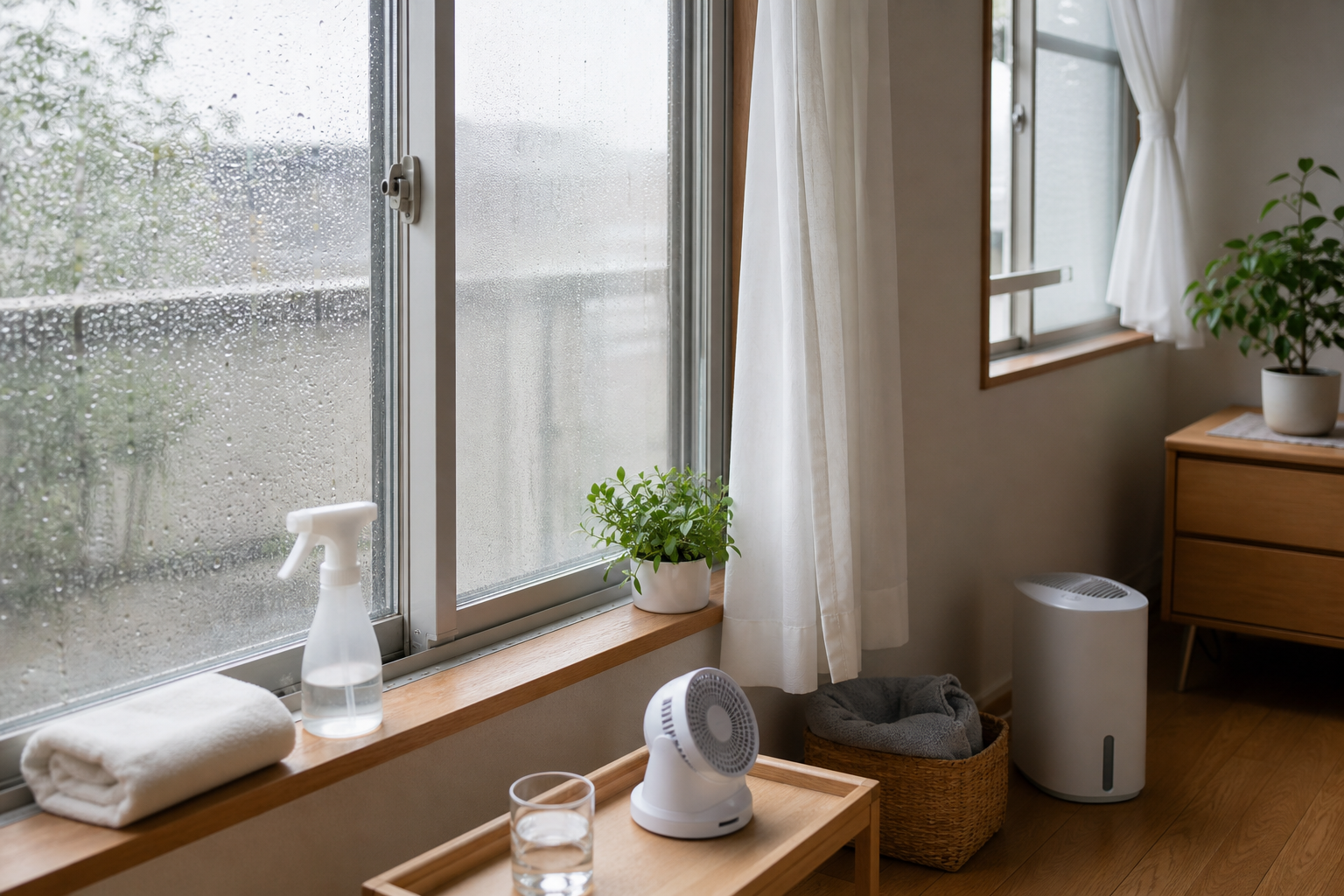 窓まわりの結露と換気