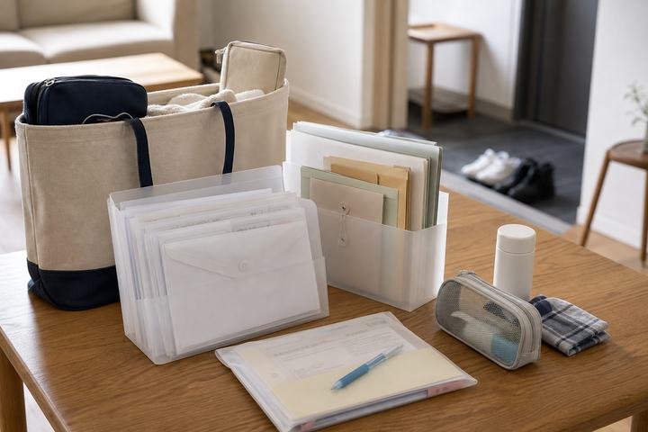 新生活の書類と持ち物を分ける