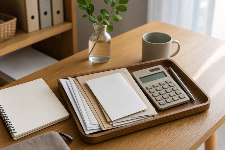 公共料金の封筒を月初に小さく整える