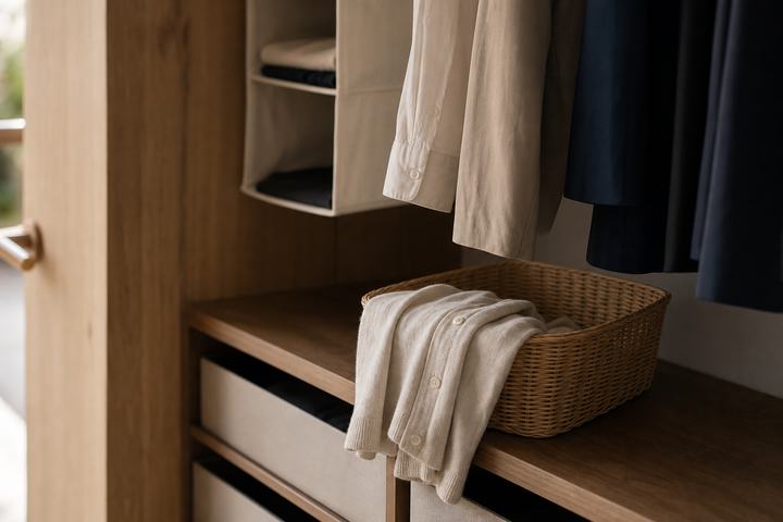 朝の服を帰宅後に散らばらせない