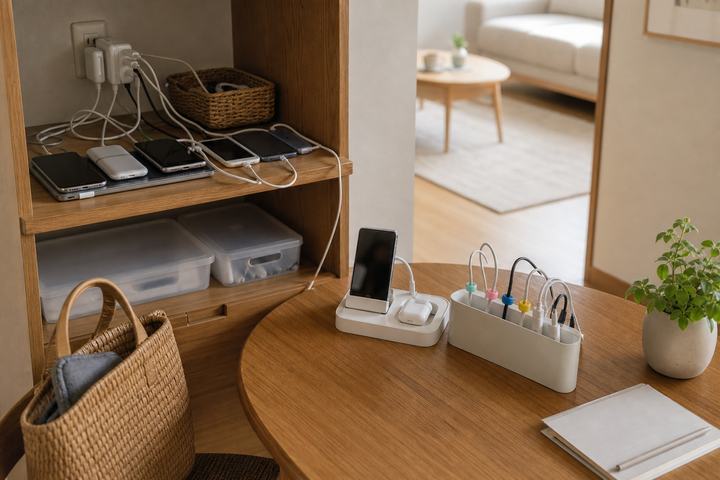 家族の充電場所を分ける