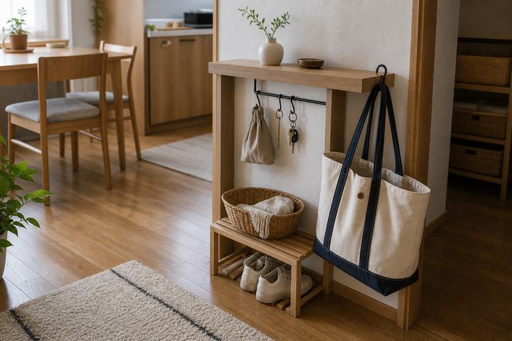 部屋の床にバッグを置かない