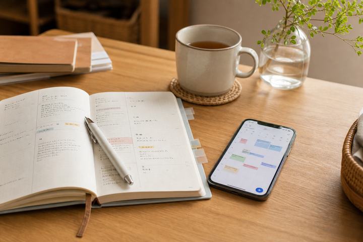 手帳とスマホ予定の二重管理を軽くする