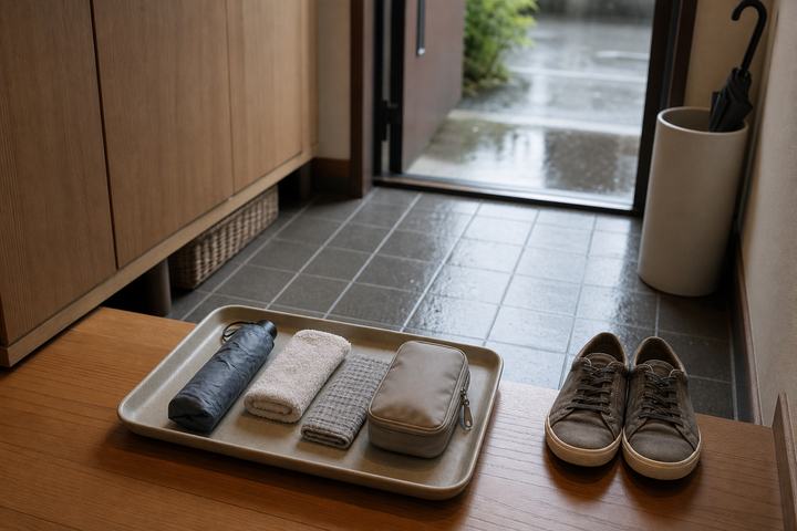 雨の日の持ち物を軽くする